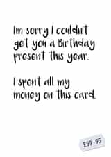 No Money to Buy a Gift - Send Birthday Wishes With an "Expensive" Birthday Card. created by Mr. Incardible