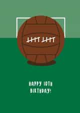 SMART FOOTBALL THEMED 10TH BIRTHDAY CARD created by Sean Cullen