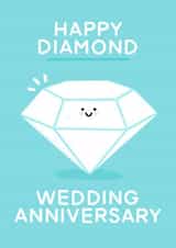 Cute Diamond Wedding Anniversary Card For Significant Other - Happy Diamond created by ItsJessica