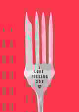 Cheeky Valentines Card-Heart-I Love Forking You created by Emma Palmer