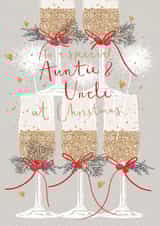 Christmas Celebration Card for Auntie and Uncle - Prosecco Champagne created by Louise Tiler