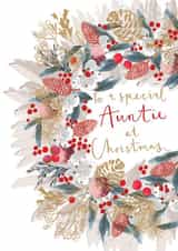 Christmas Card for Auntie - Wreath - To A Special Auntie at Christmas created by Louise Tiler