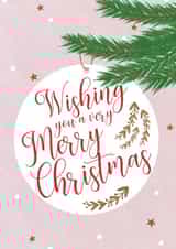 Christmas card - Merry Christmas - loved one - pink and white Christmas card created by Rainee Collections