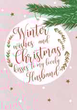Christmas card for HUSBAND - partner card - loved one Christmas card - winter created by Rainee Collections