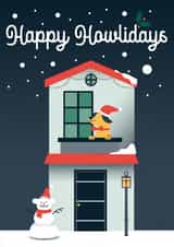 Happy Howlidays dog Christmas card created by tails.com