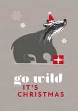 Cute Christmas Card for an animal lover - Badgers created by X, Y & Z Design