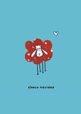 Cute christmas card - sheep christmas - animal christmas card - feliz navidad created by Doodles by Saz