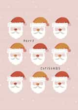 Santa Face Christmas Card created by Bidds and Bobs Illustration
