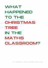 Funny Christmas Card for Teacher - Maths Xmas Tree Joke - Square Roots created by LAZY GAL CREATIONS