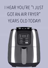 Funny birthday card - air fryer created by @alexcliffyart