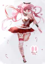 Hololive Mori Calliope 'Candycane Calli' Christmas Card - Happy Holodays created by izelestia