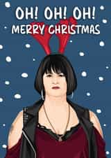 Nessa inspired Oh Oh Oh Merry Christmas Card created by Hint of Sarcasm