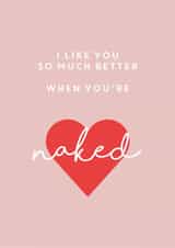 Cheeky Adult Valentine's or Anniversary Card For Significant Other - Naked created by Bumble & Tinks