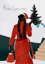 Merry Christmas - Black woman created by BYBAMBY