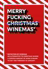 Merry Fucking Winemas Card - Funny Christmas Card created by By Rob Moore