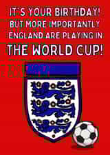 England Football Birthday Card created by Original Fox Cards