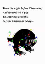 Funny and Geeky Christmas Card for your friends and family - Christmas Squig created by Cooper290
