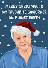 David Attenborough Inspired coworker Christmas Card created by Hint of Sarcasm