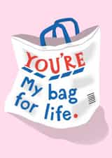 Cute, Funny Valentine - You're My Bag For Life - Value plastic shopping bag created by @AimeeStevens.Design