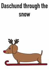 Cute daschund Christmas card! created by ABC cards