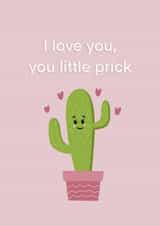 Funny Valentine’s Day card with cactus and joke created by Sage Studio