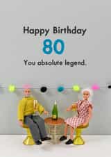 Happy 80th created by Bold & Bright Cards