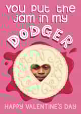 Personalised Valentines Day Photo Card created by Presents Felt - Biscuit Jammie Dodger Valentines Day Personalised Photo Card 12060