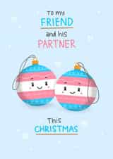 Transexual Friend and partner baubles created by Blue Kiwi Design