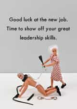 Good luck new Job created by Bold & Bright Cards