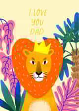 Cute lion card for birthday or father's day. created by Anastasia Ultramarin