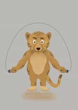 Skipping cheetah fitness fanatic. created by Shannon Flynn