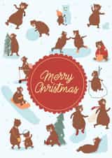 Cute Merry Christmas card for everyone created by Fariza Kartbayeva
