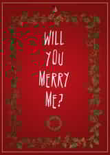 classic Christmas and proposal card  for girlfriend and boyfriend created by omar elmoudden