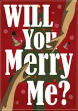 classic Christmas proposal card for special beloved other will you marry me created by omar elmoudden
