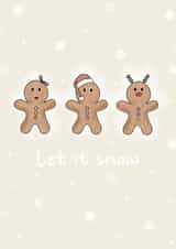 Merry Christmas! Cute Mini Gingerbread Trio created by Scribble + Print Co
