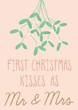 First Christmas card for husband and wife - Mr and Mrs - Couple’s 1st Christmas created by Designs by Louise