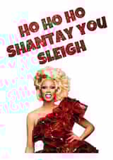 RU PAUL Christmas card RUPAUL drag race xmas SHANTAY YOU SLEIGH created by cheeky monkey