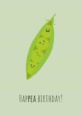 Cute pea pun birthday card created by DoodleDee