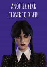 Funny Wednesday Addams Birthday Card created by Rock & Rose Creative