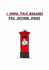 Postbox Mail Strike delivery funny Christmas card created by easeupbabes