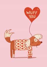 CUTE VALENTINES CARD FOR SIGNIFICANT OTHER.
DOG LOVERS VALENTINE CARD created by NICHOLA COWDERY ILLUSTRATIONS 