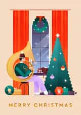 Cute Merry Christmas card created by Tanya Korniichuk