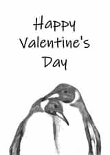 Cute Penguins Couple for Significant Other on Valentine's Day created by Artisan Animal Prints