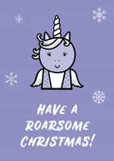 Sparkle the Unicorn Christmas Card created by Roarsome