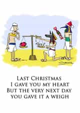 Last Christmas - A cartoon card for a history buff and/or wham fan created by James Mellor