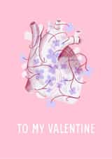 Anatomical Heart Valentine's Day Card created by URGHH Card Co.