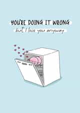 Cute Anniversary or Valentine's Day Card - Significant Other - Dishwasher created by Deadpixel