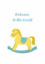 Welcome to the World New Baby Greeting Card created by Sandy Chiu Studio