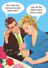 Funny Valentine's card - Vintage - Only One You've Been With created by kissmekwik