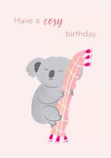 Have a Cosy Birthday Koala Greeting Card created by Sandy Chiu Studio